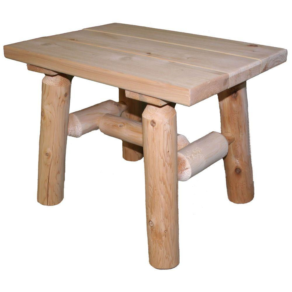 Best ideas about Patio End Tables
. Save or Pin Lakeland Mills 23 in x 17 in Cedar Log Patio End Table Now.