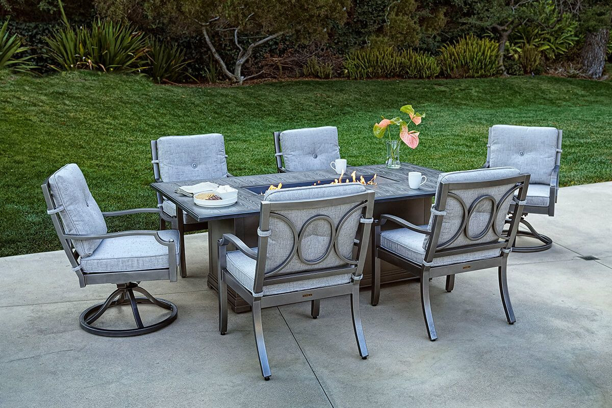 Best ideas about Patio Fire Table
. Save or Pin Aragon 7 Pc Fire Pit Dining Table Set Now.
