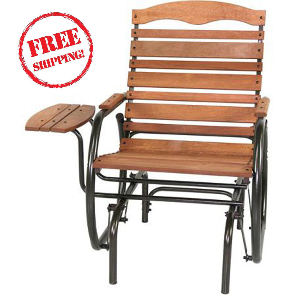 Best ideas about Patio Furniture Glides
. Save or Pin Wood Glider Chair with Tray Outdoor Glide Stool Patio Now.