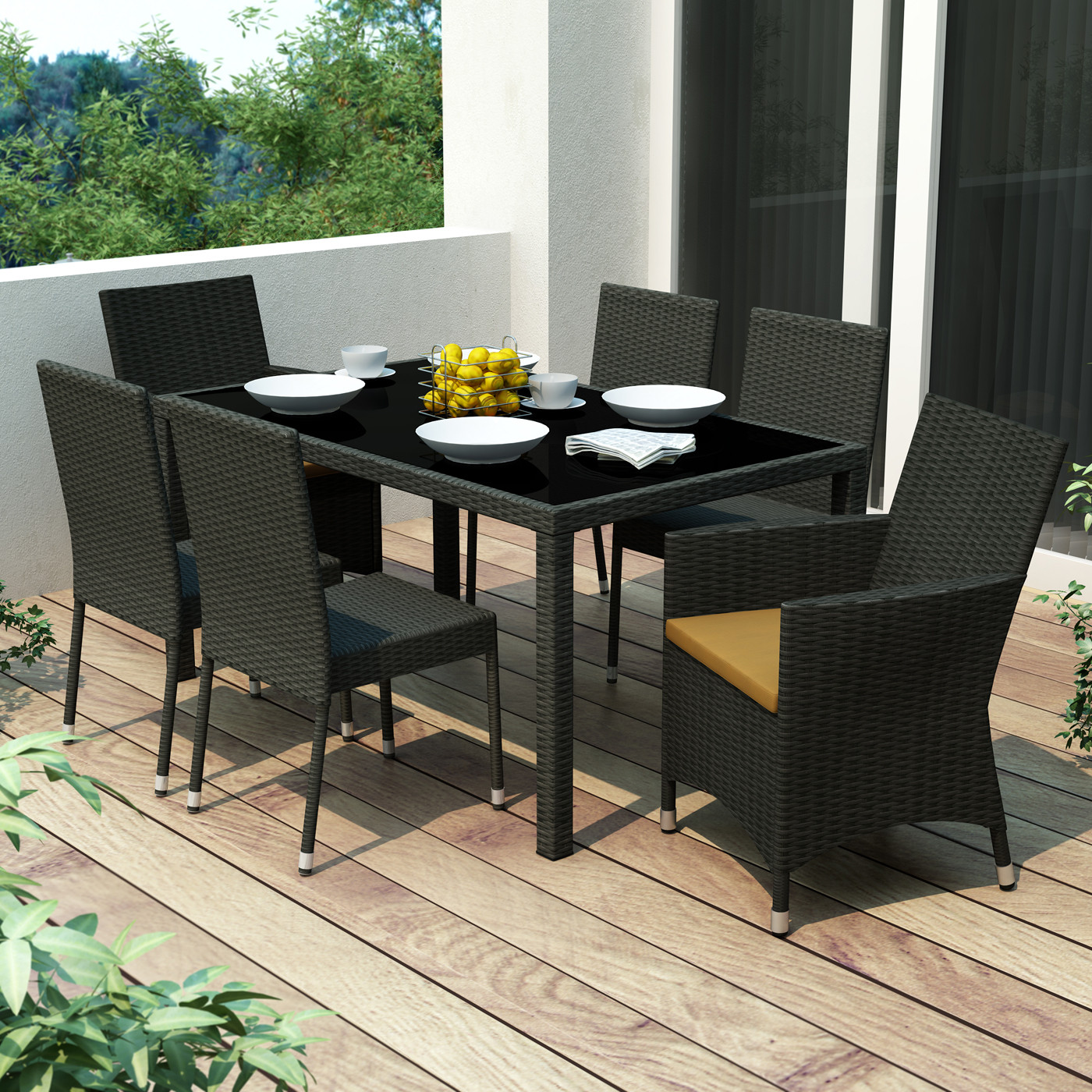 Best ideas about Patio Furniture Lowes
. Save or Pin CorLiving Park Terrace 7 Piece Outdoor Dining Set Now.