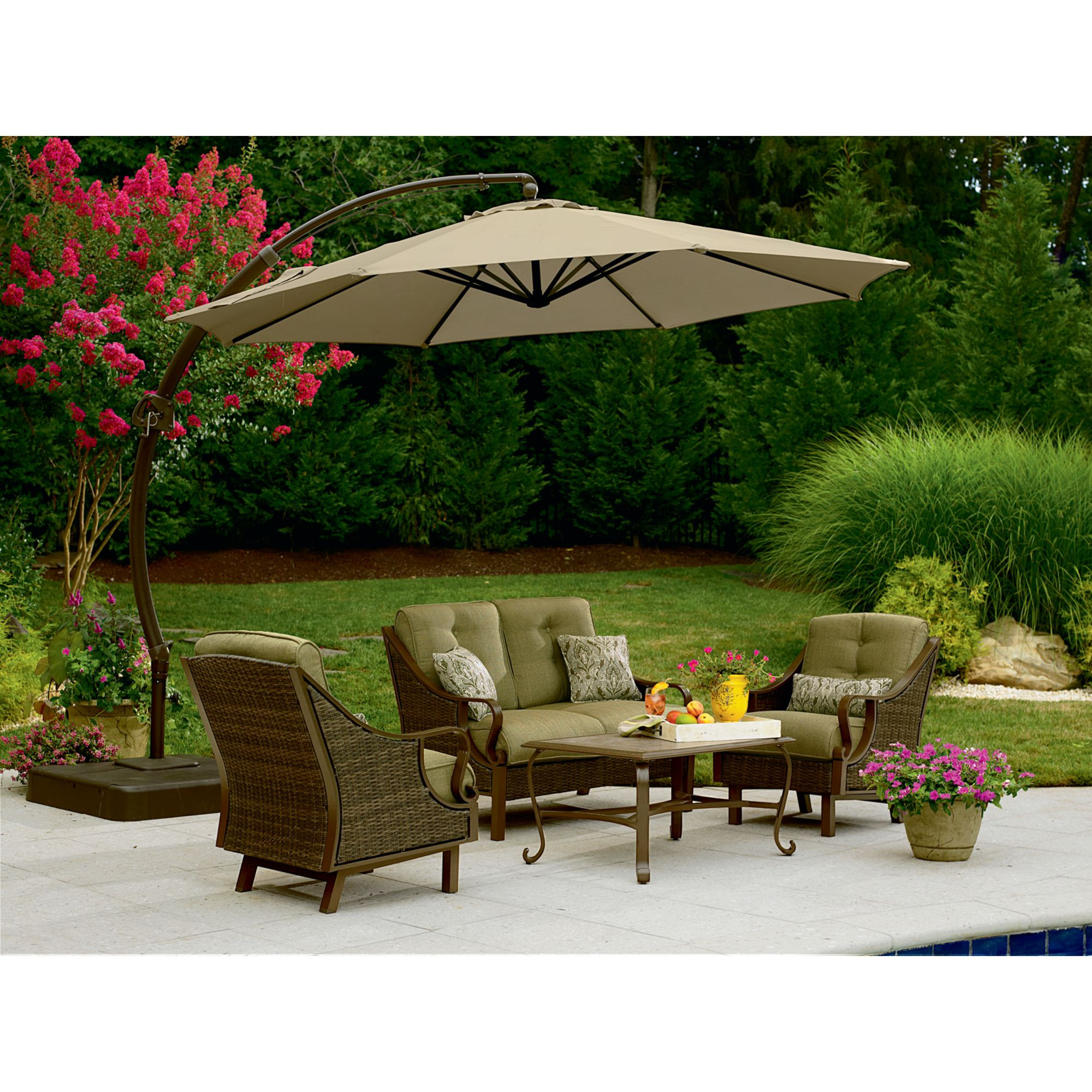 Best ideas about Patio Furniture With Umbrella
. Save or Pin Garden Oasis fset Umbrella 10ft Round Outdoor Living Now.