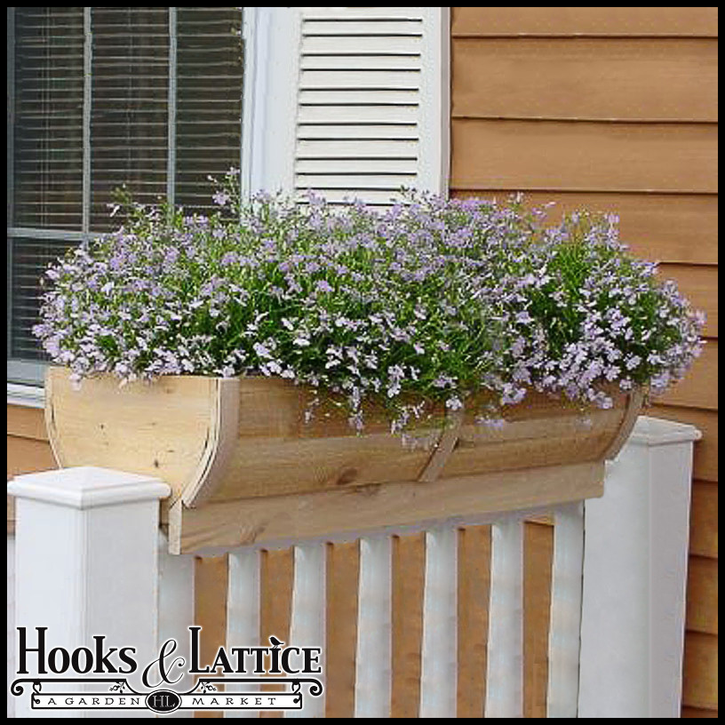 Best ideas about Patio Railing Planters
. Save or Pin 28in Rounded Cedar Deck Rail Planter Half Barrel Design Now.