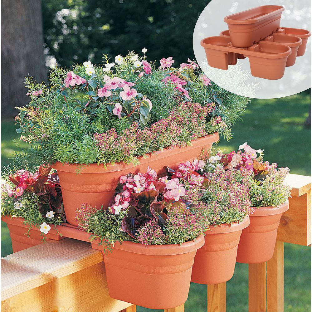 Best ideas about Patio Railing Planters
. Save or Pin Rail Modular Planter Flower Plant Herbs Pot Garden Holder Now.