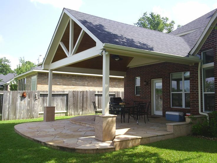 Best ideas about Patio Roof Plans
. Save or Pin White porch HIGH pitch roof square columns Now.