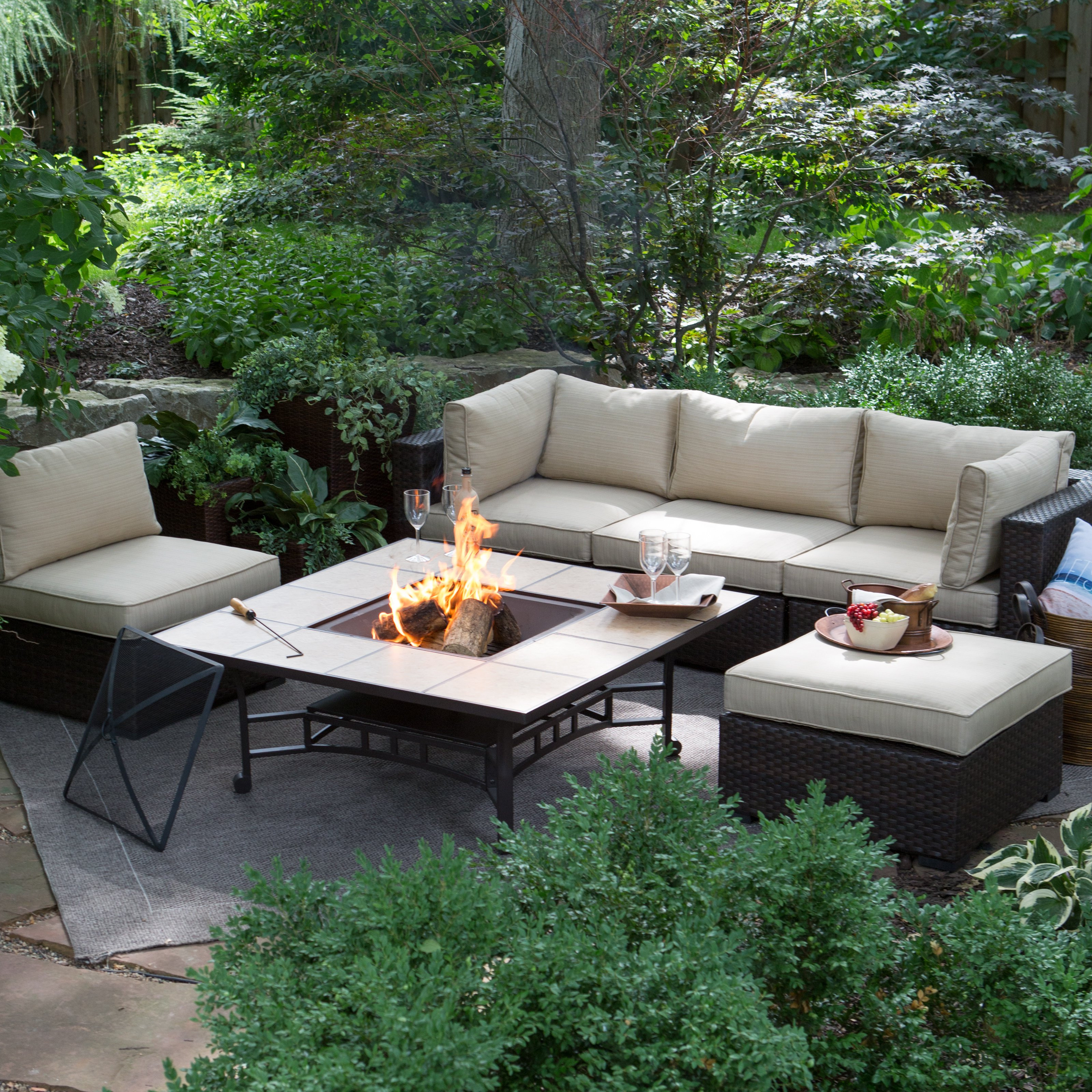 Best ideas about Patio Set With Fire Pit
. Save or Pin Belham Living Marcella All Weather Wicker 50 in Fire Pit Now.