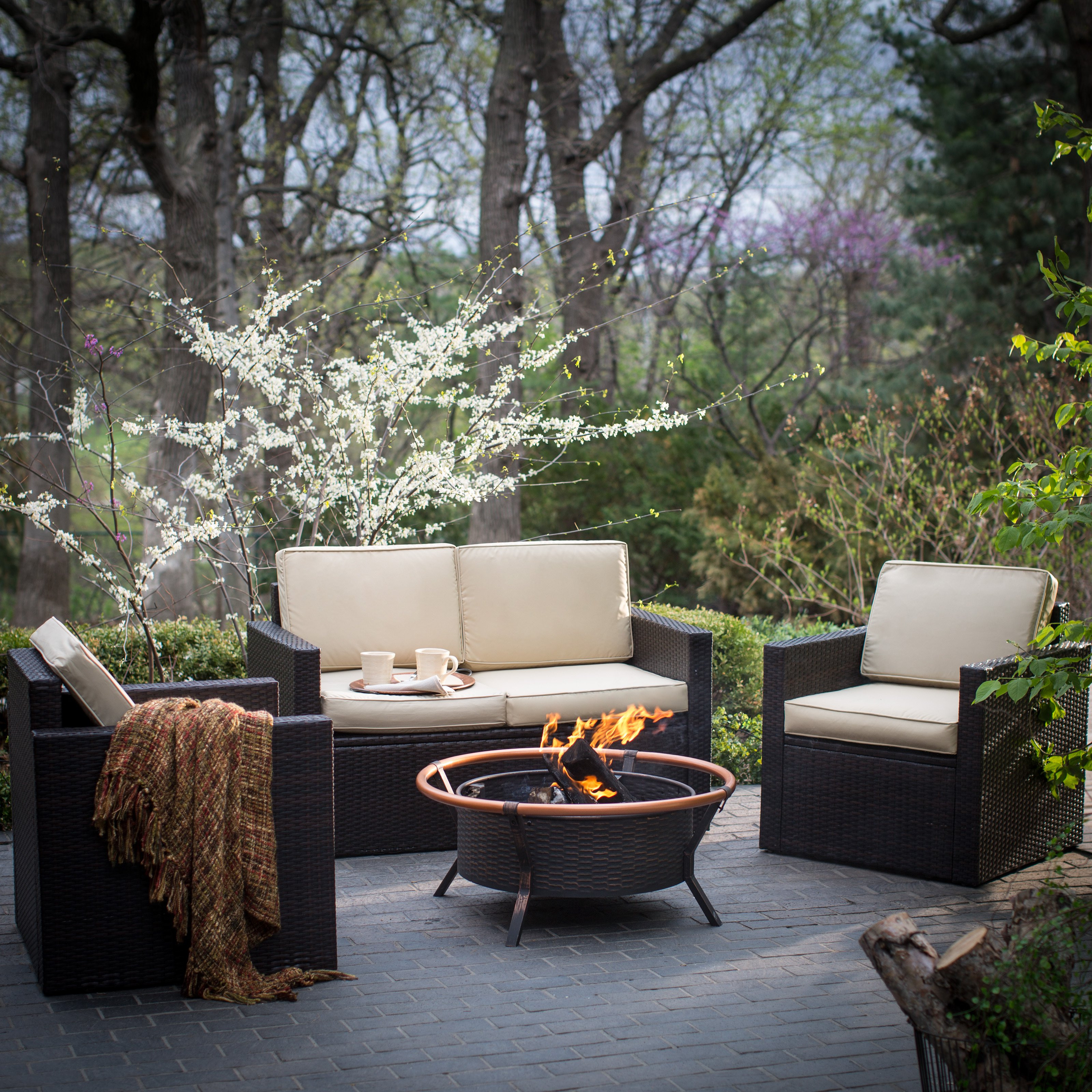 Best ideas about Patio Set With Fire Pit
. Save or Pin Palm Harbor Copper Fire Pit Chat Set Fire Pit Patio Sets Now.