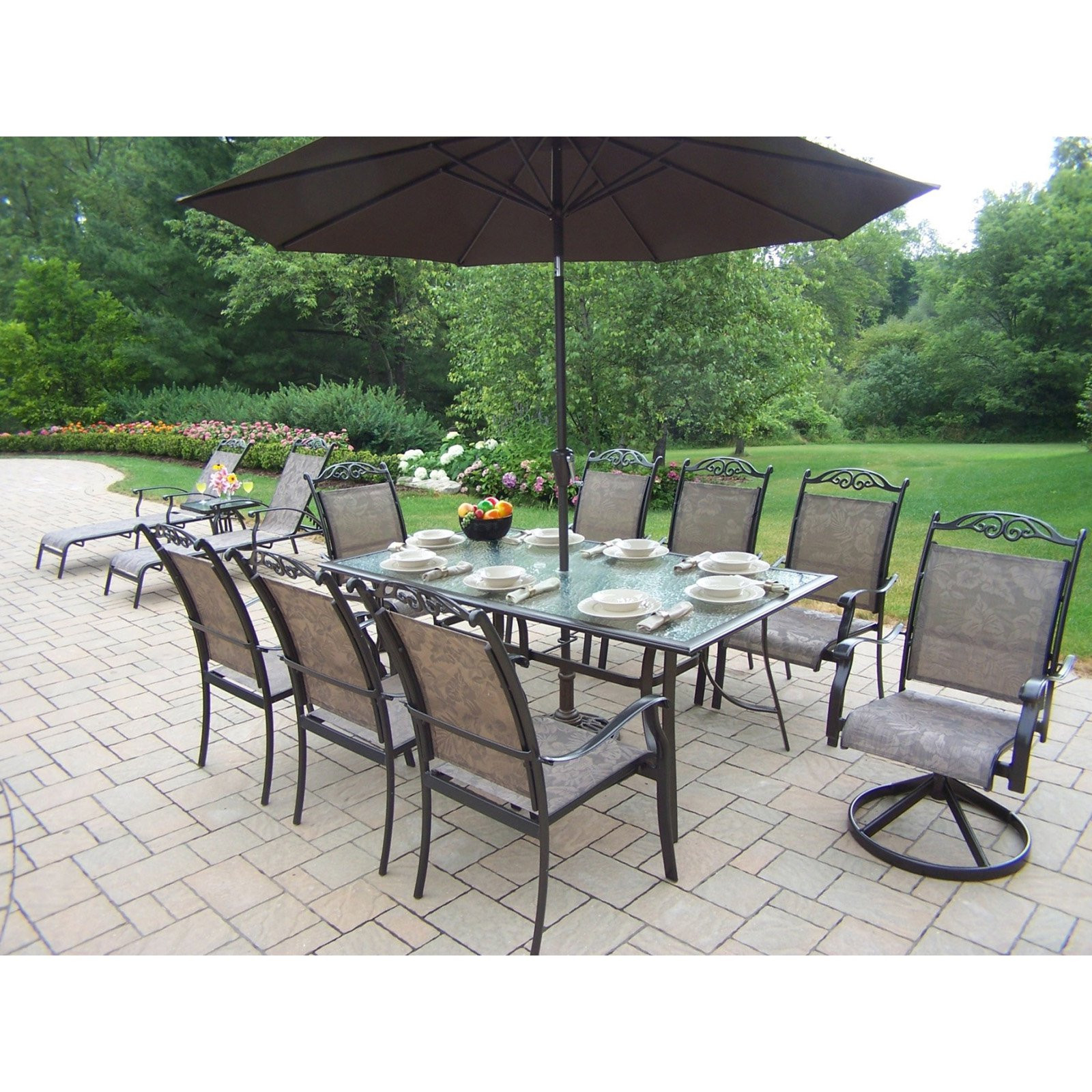 Best ideas about Patio Set With Umbrella
. Save or Pin Oakland Living Cascade Patio Dining Set with Umbrella and Now.