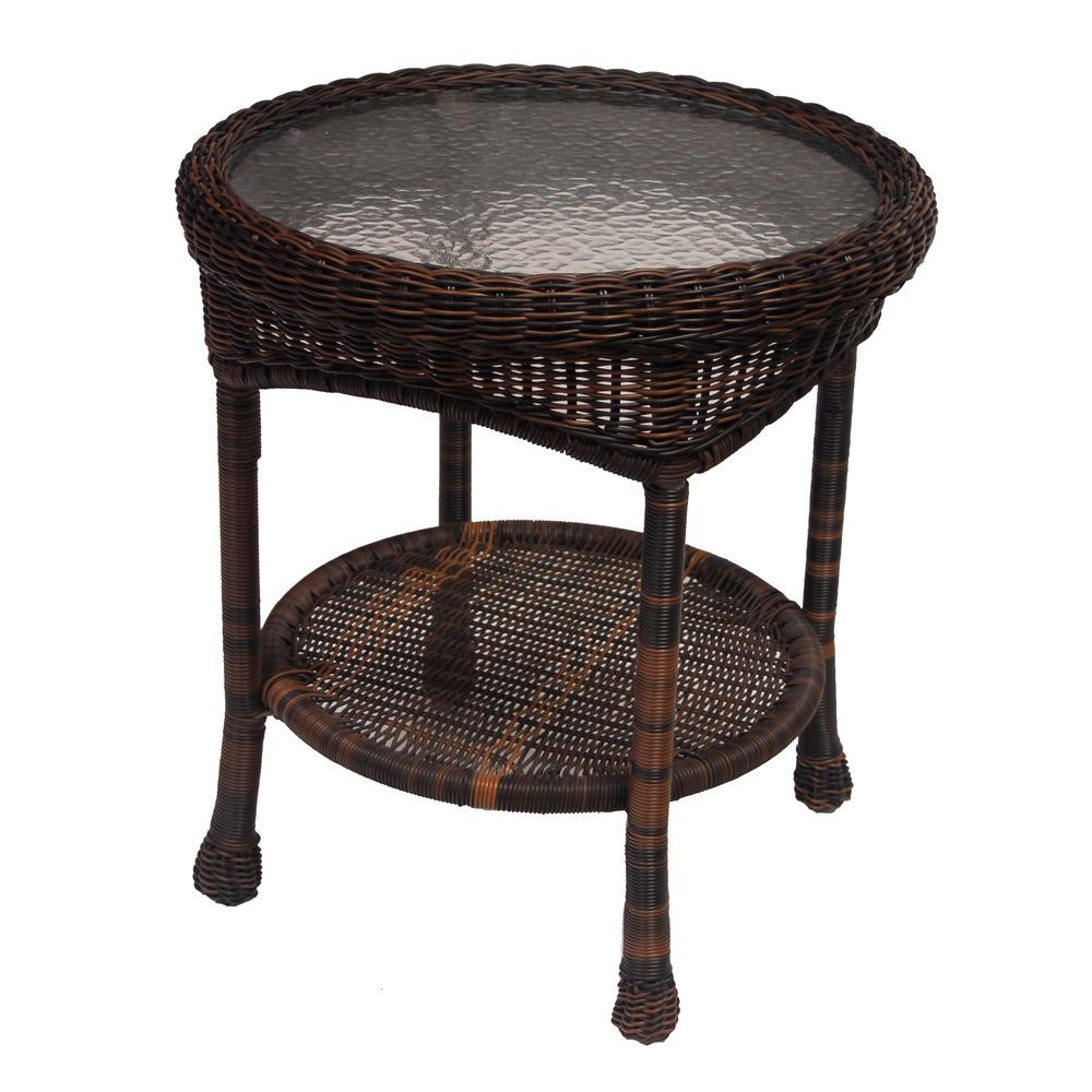 Best ideas about Patio Side Table
. Save or Pin Hampton Bay Spring Haven 20 in Brown All Weather Wicker Now.