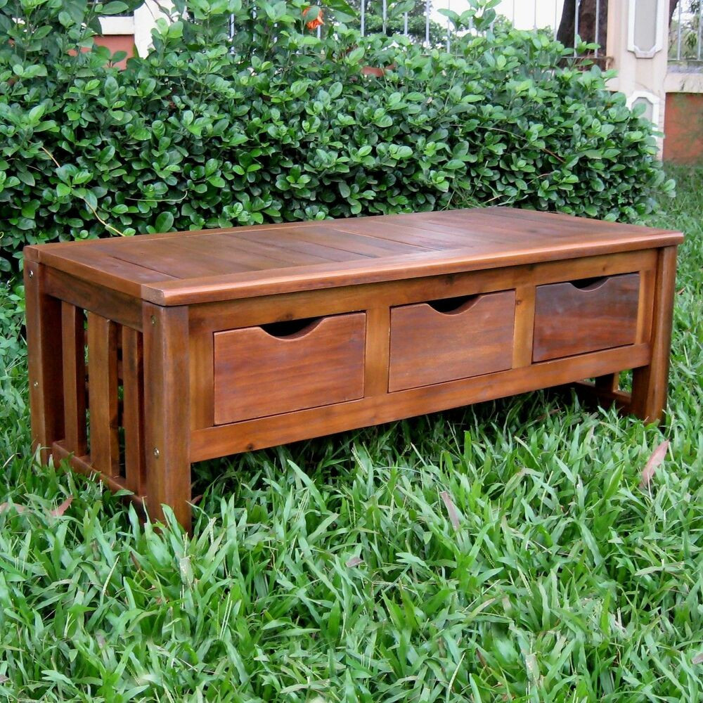 Best ideas about Patio Storage Bench
. Save or Pin International Caravan Acacia 3 drawer Storage Bench Patio Now.