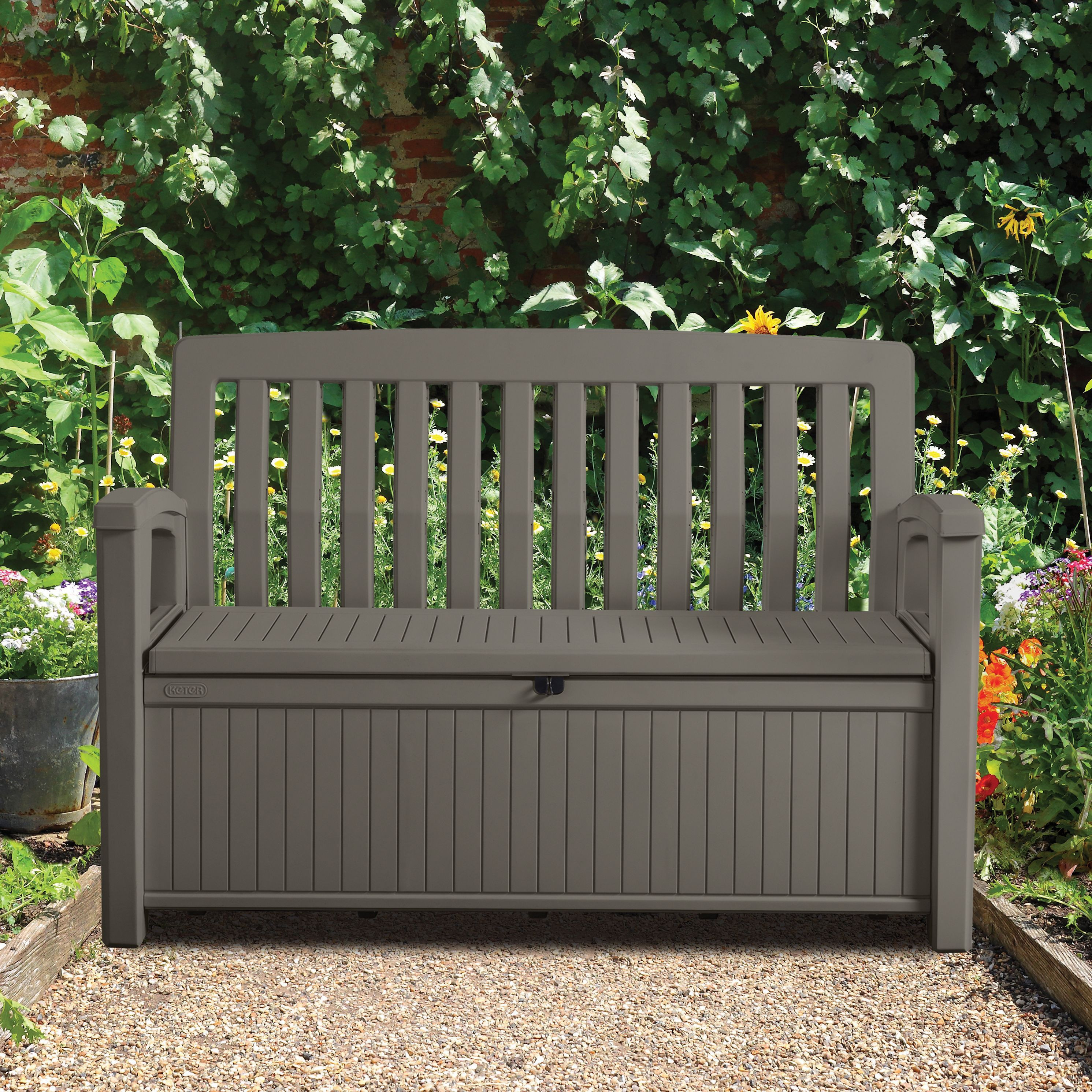 Best ideas about Patio Storage Bench
. Save or Pin Plastic Garden storage bench box Departments Now.