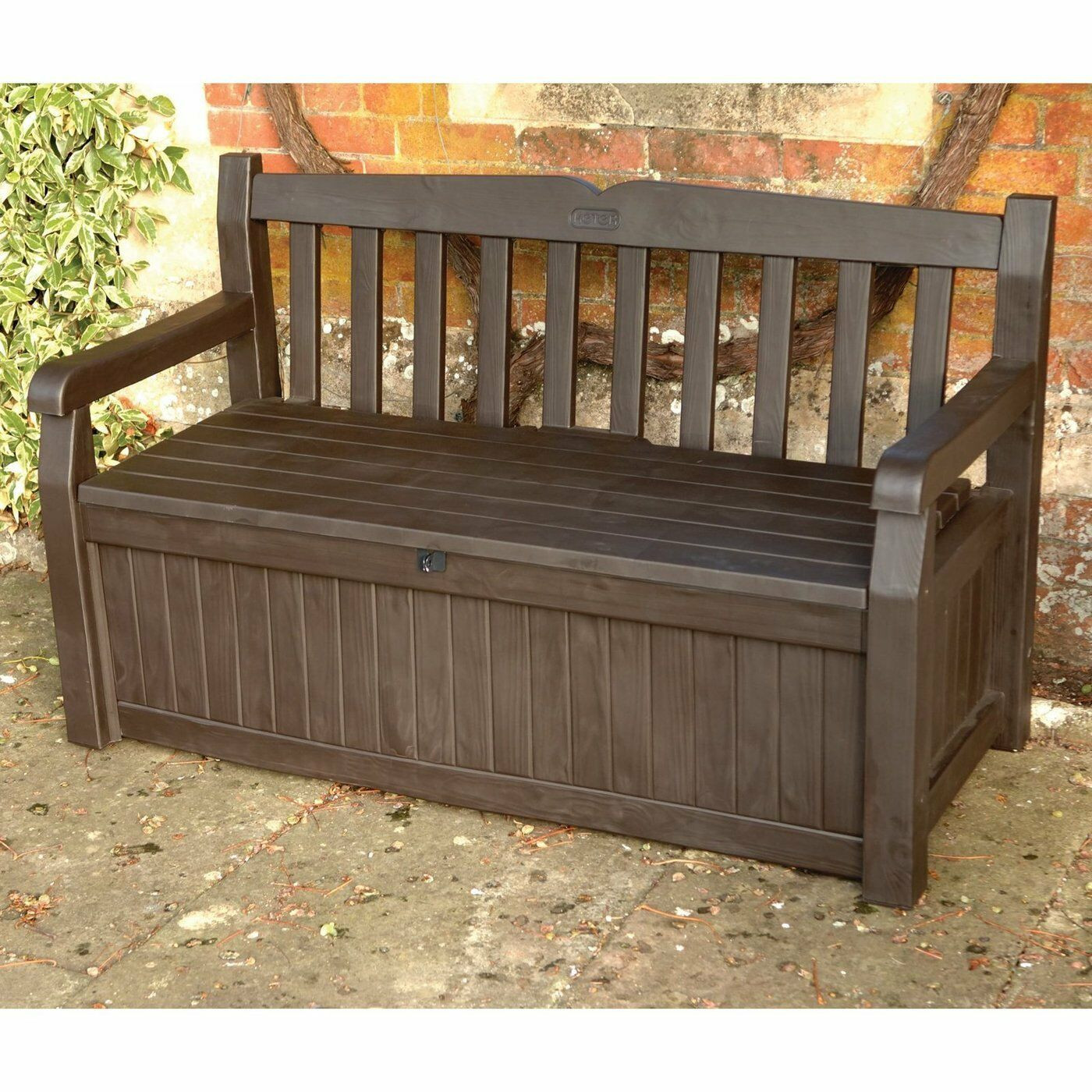 Best ideas about Patio Storage Bench
. Save or Pin Outdoor Storage Bench Box Patio Deck Brown Pool Garden Now.