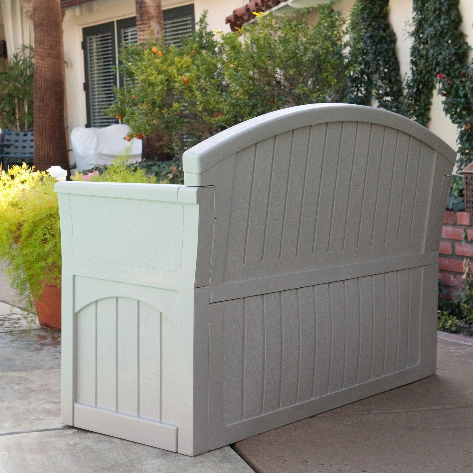 Best ideas about Patio Storage Bench
. Save or Pin Patio Storage Box Outdoor Deck Yard Taupe Bench Garden Now.