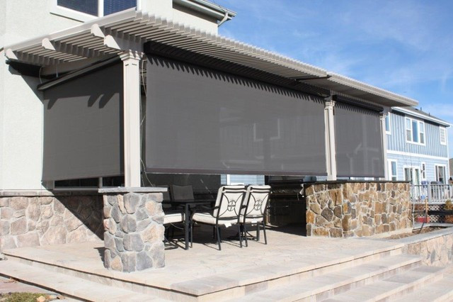 Best ideas about Patio Sun Screens
. Save or Pin Louvered Roof Patio Cover with Sun Screen Craftsman Now.