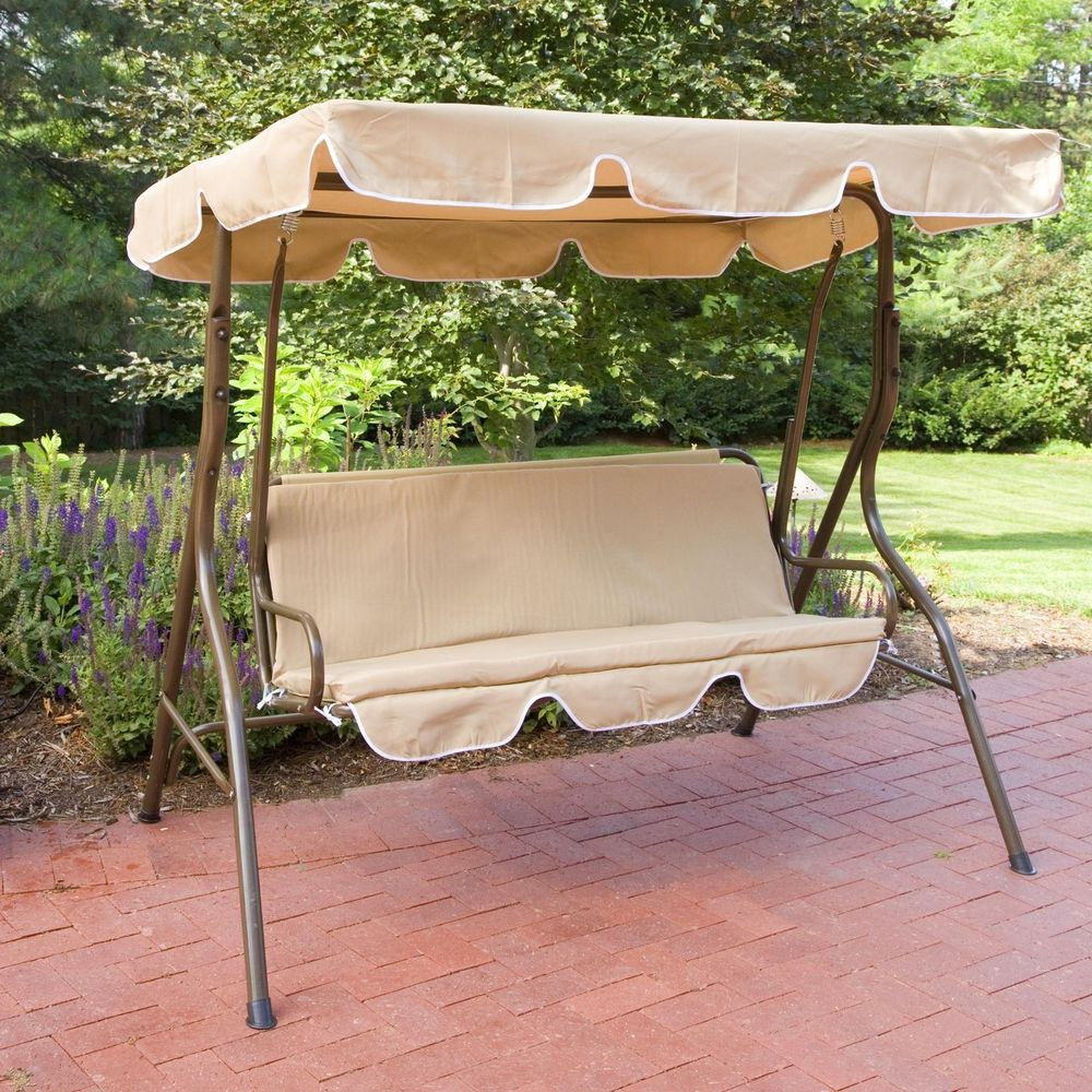 Best ideas about Patio Swing Cover
. Save or Pin Outdoor Patio Swing Bench Yard Deck Glider Porch Canopy Now.