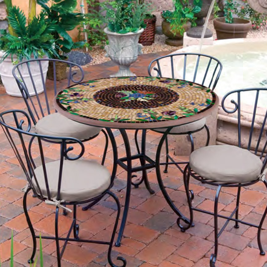 Best ideas about Patio Table Set
. Save or Pin KNF Garden Designs 36" Iron Mosaic Patio Set for 4 36Set4 Now.