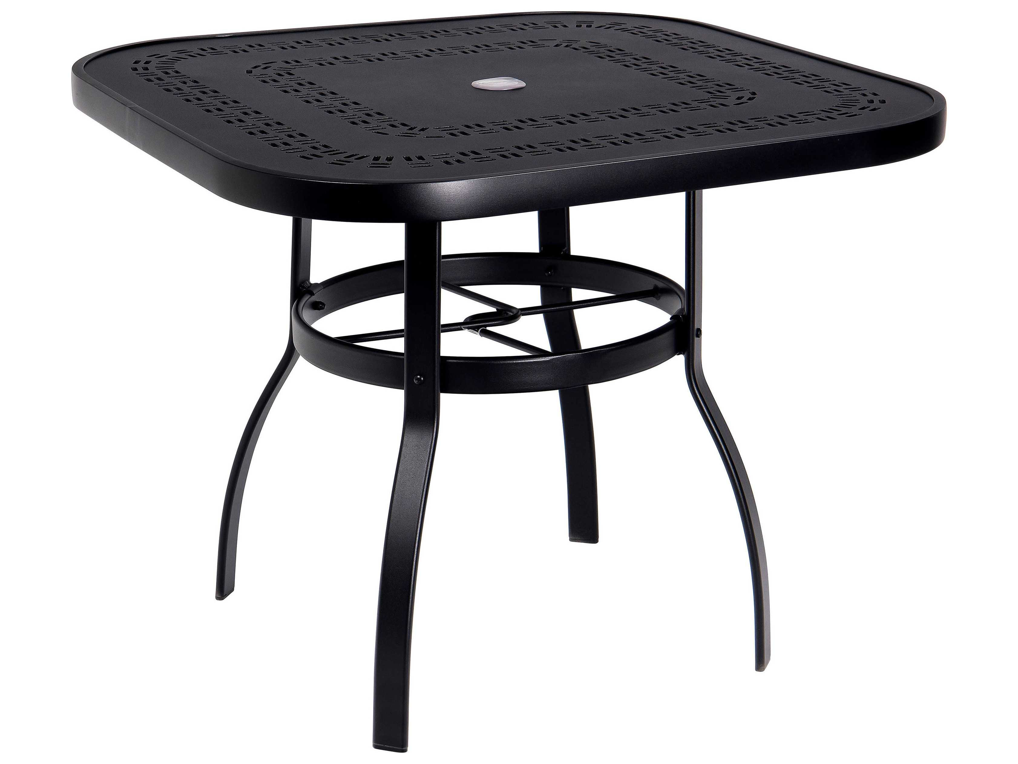 Best ideas about Patio Table With Umbrella Hole
. Save or Pin Woodard Deluxe Aluminum 36 Square Trellis Top Table with Now.