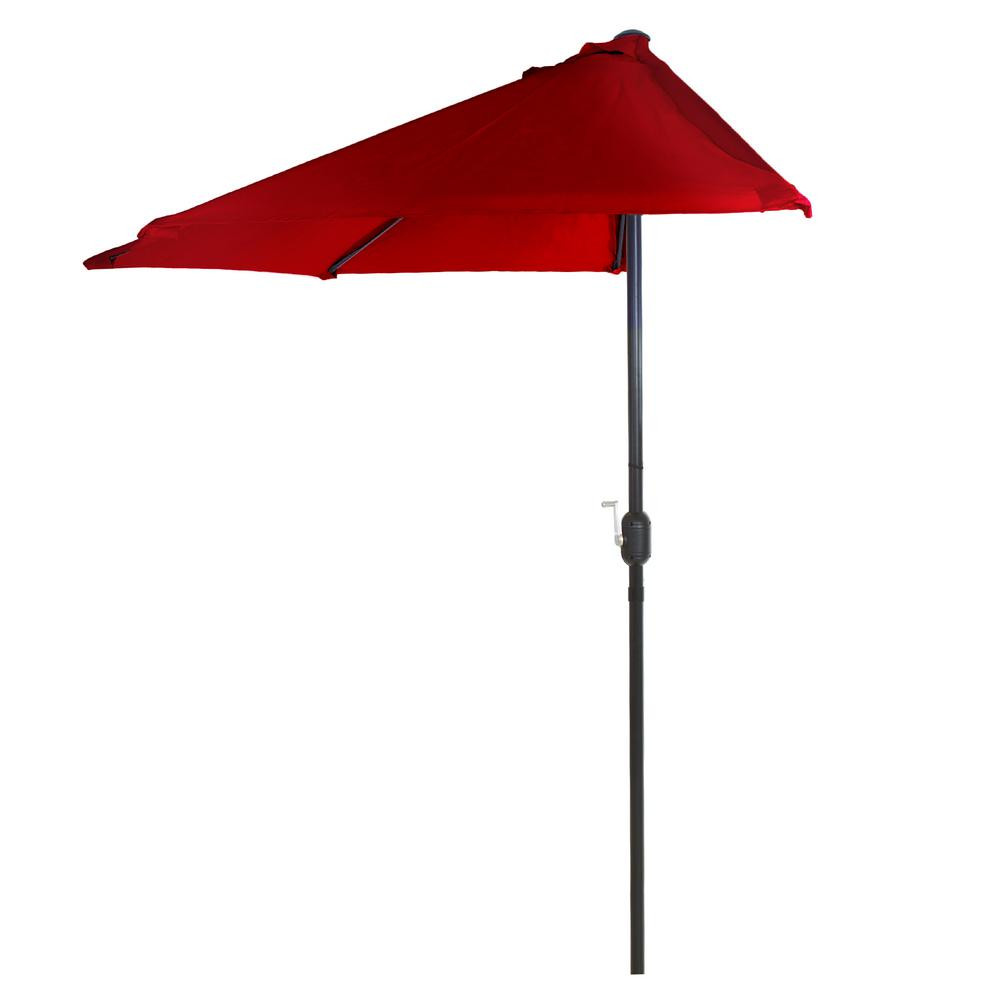 Best ideas about Patio Umbrellas Home Depot
. Save or Pin Pure Garden 9 ft Half Round Patio Umbrella in Red M Now.