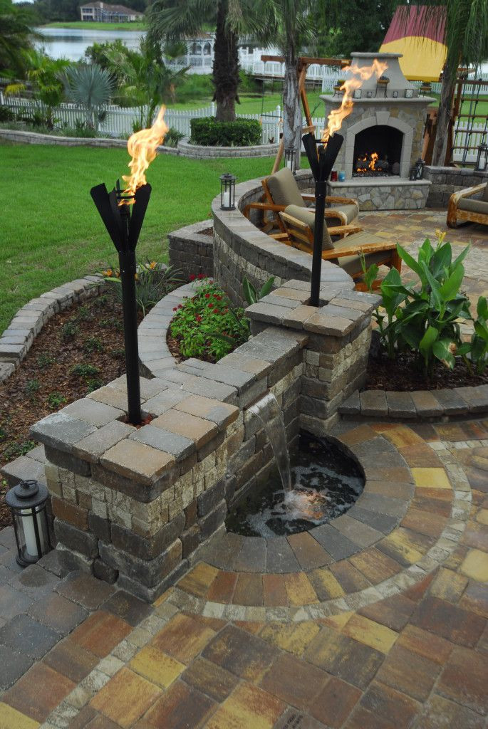 Best ideas about Patio Water Features
. Save or Pin Beautiful back patio Water feature fireplace & nice Now.