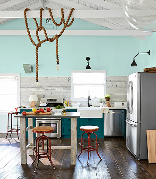 Best ideas about Peacock Kitchen Decor
. Save or Pin Peacock Blue Cabinets Country kitchen Benjamin Moore Now.