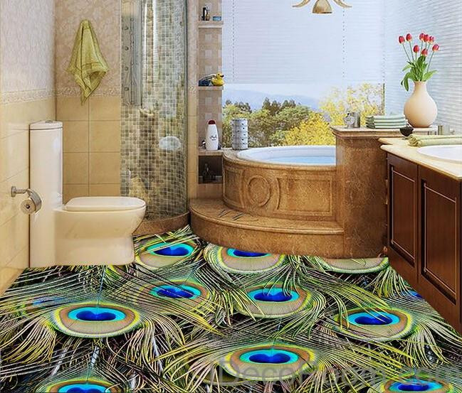 Best ideas about Peacock Kitchen Decor
. Save or Pin Peacock Feather Luxury Floor Decals 3D Wallpaper Now.