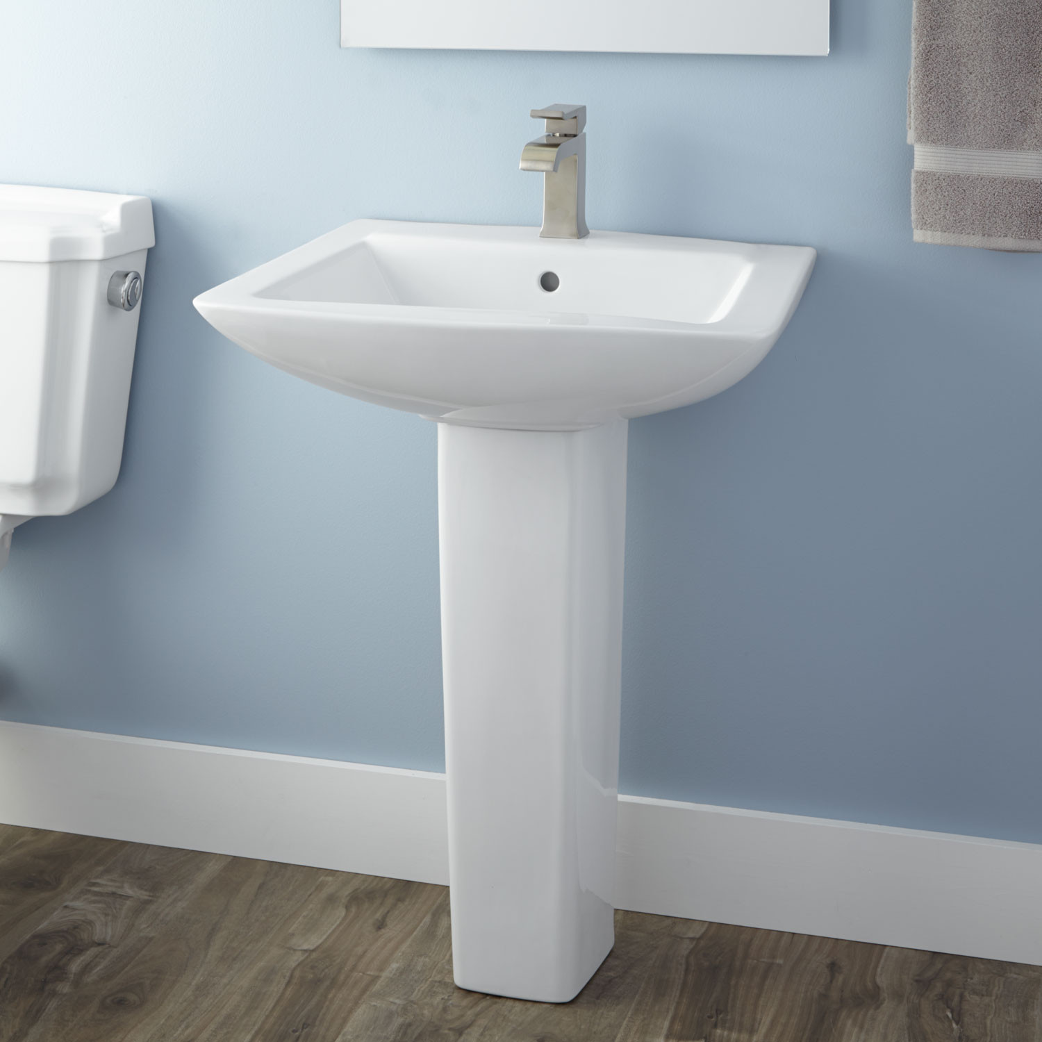 Best ideas about Pedestal Bathroom Sinks
. Save or Pin Signature Hardware Darby Porcelain Pedestal Sink Now.