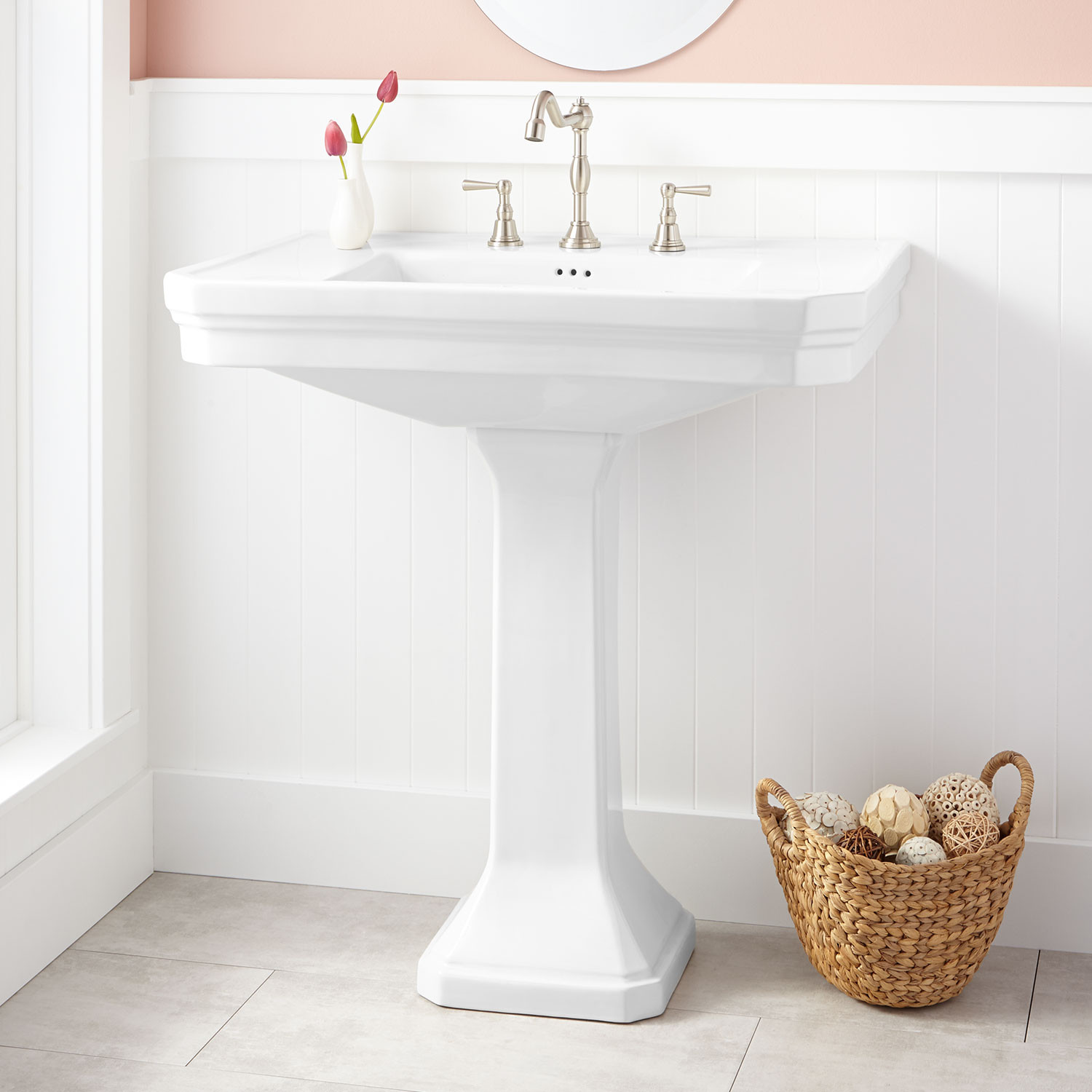 Best ideas about Pedestal Bathroom Sinks
. Save or Pin Signature Hardware Kacy Pedestal Sink Now.