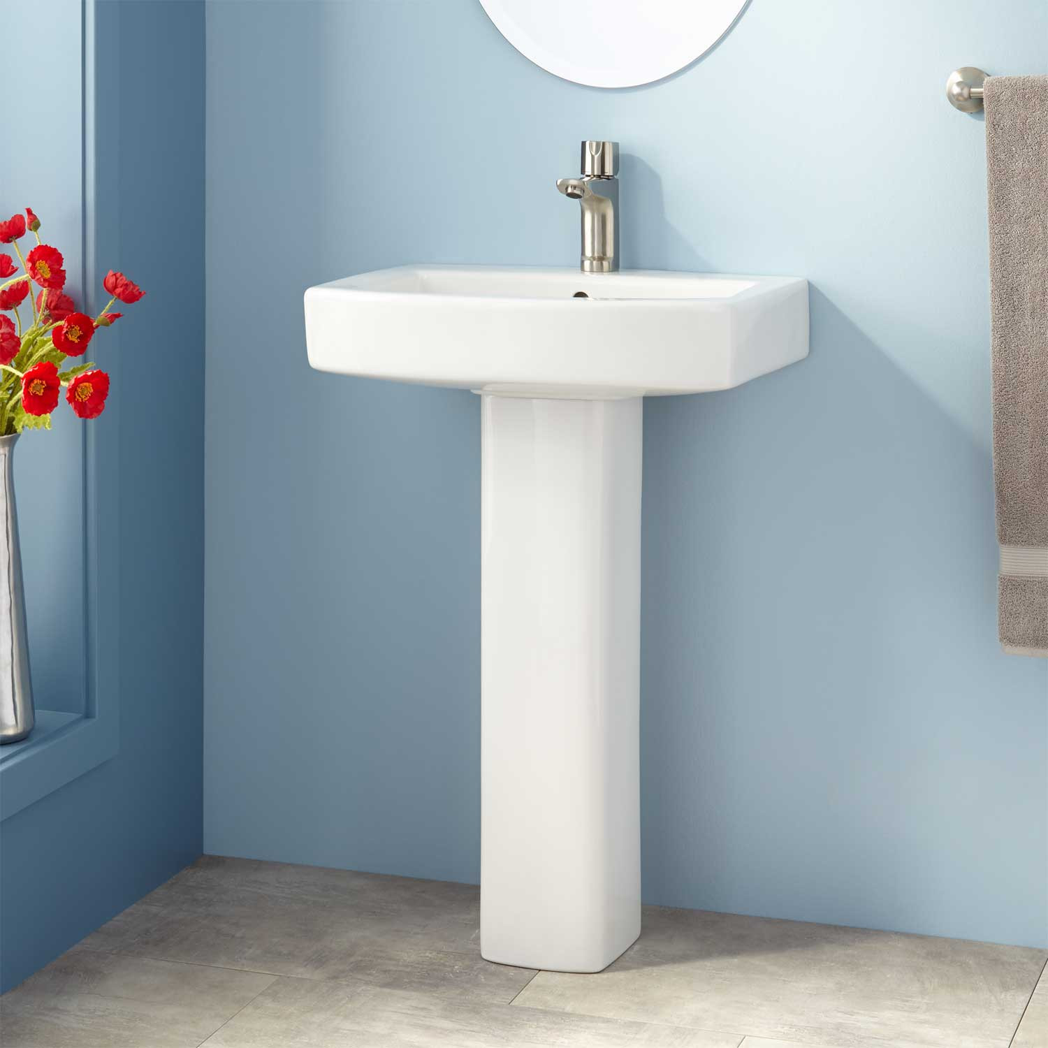 Best ideas about Pedestal Bathroom Sinks
. Save or Pin Medeski Porcelain Pedestal Sink Bathroom Now.