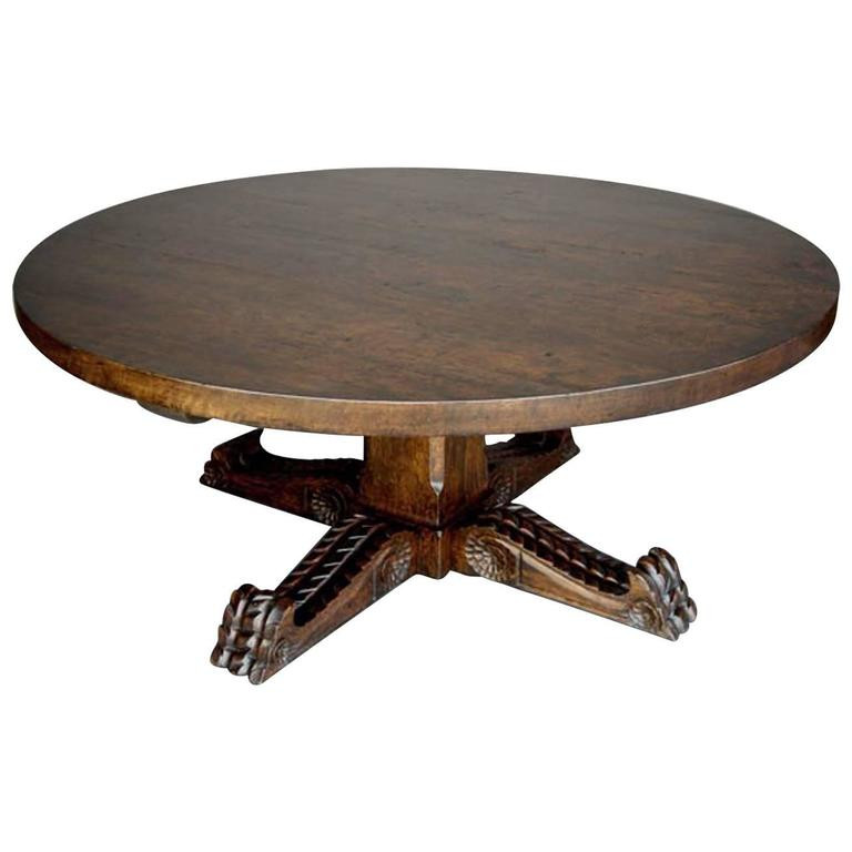 Best ideas about Pedestal Coffee Table
. Save or Pin Custom Carved Oak Wood Round Pedestal Coffee Table For Now.