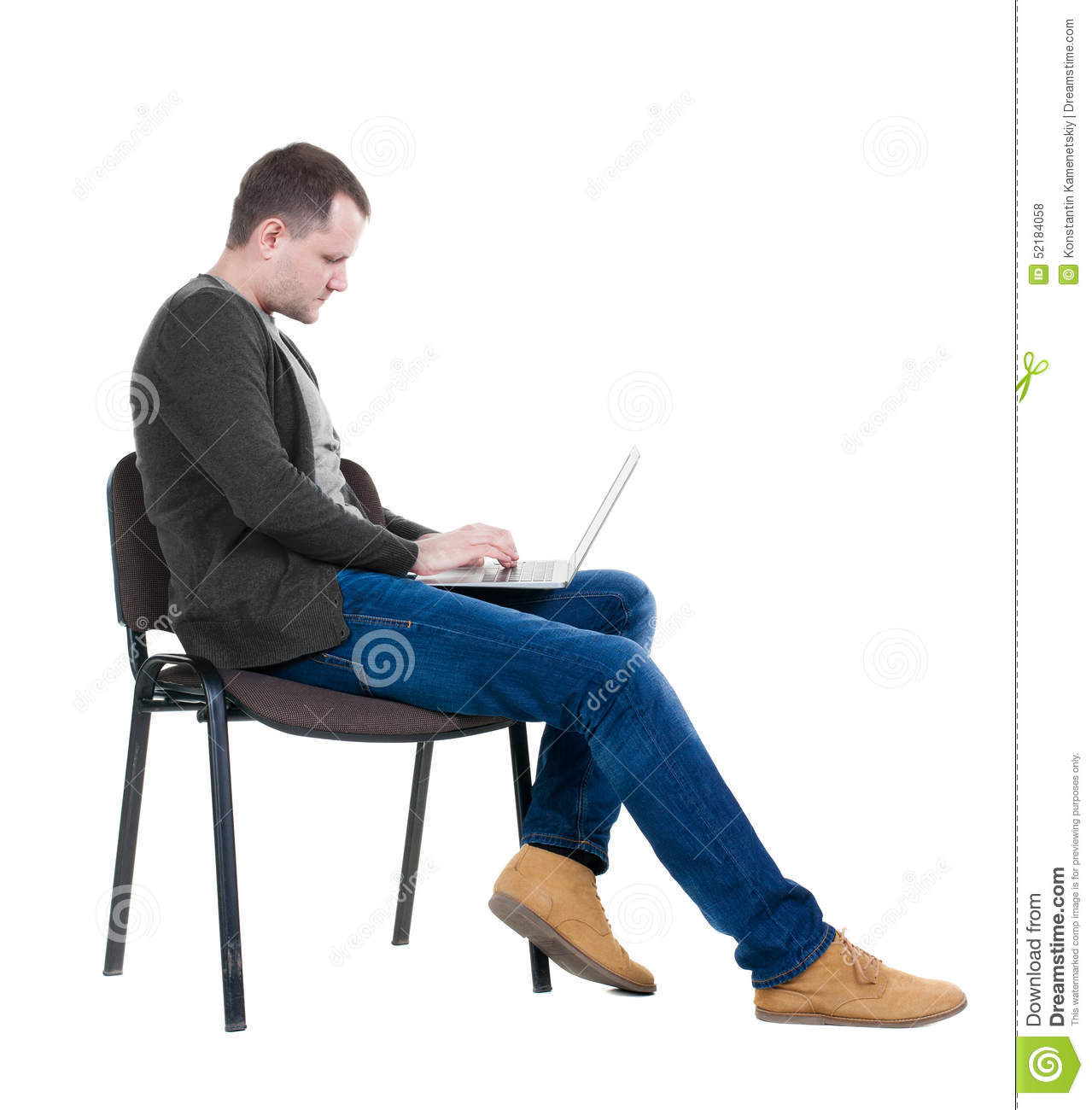 Best ideas about Person Sitting In Chair
. Save or Pin Side View A Man Sitting A Chair To Study With A Now.