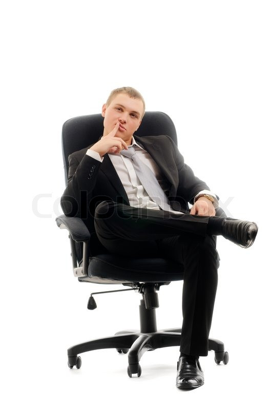 Best ideas about Person Sitting In Chair
. Save or Pin Young man sitting in chair Isolated Now.