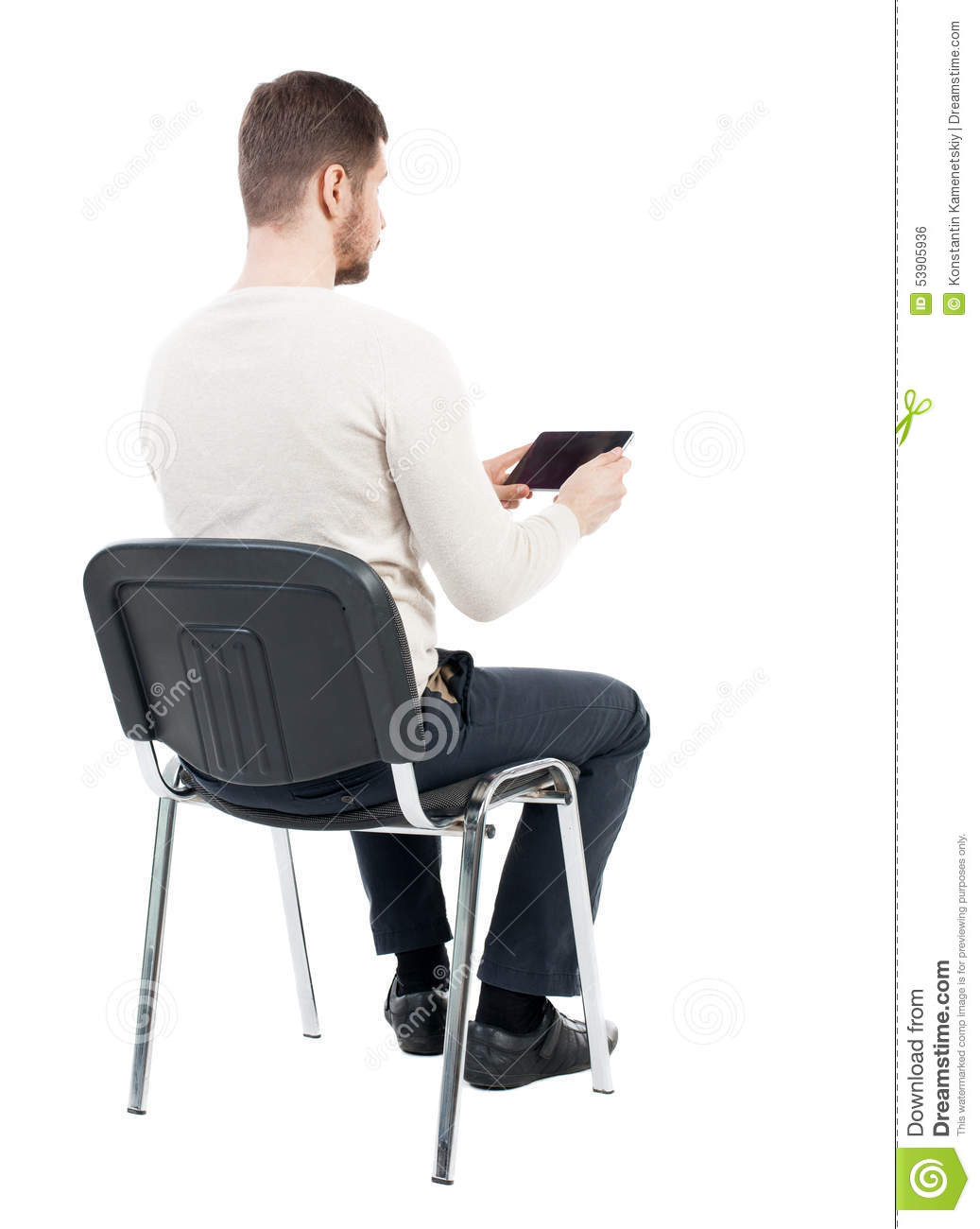 Best ideas about Person Sitting In Chair
. Save or Pin Back View Man Sitting Chair And Looks At The Screen Now.