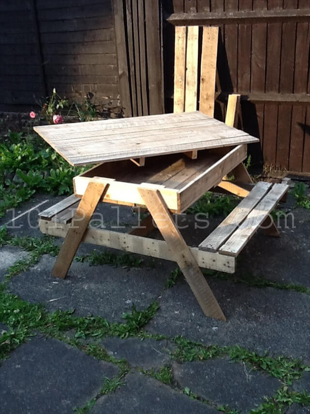 Best ideas about Picnic Table Ideas
. Save or Pin 15 Unique Pallet Picnic Table Now.