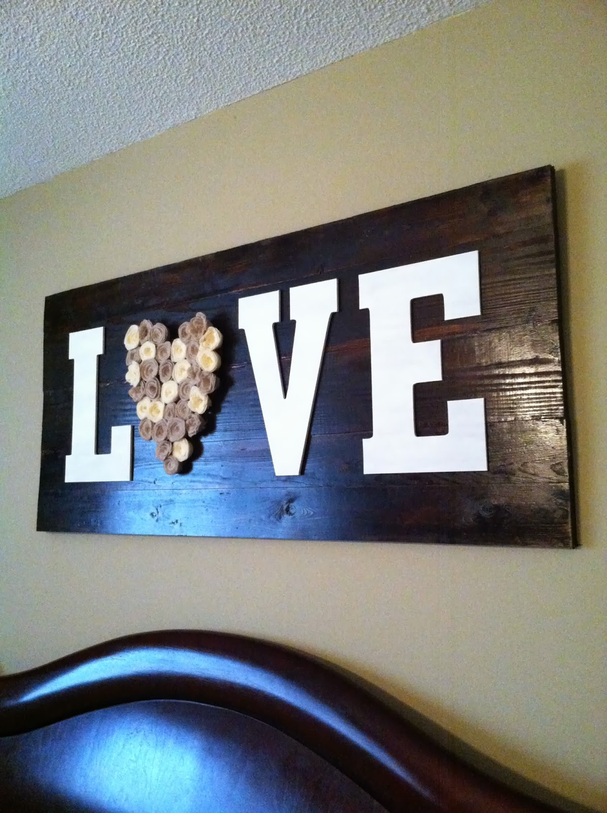 Best ideas about Pictures On Wood DIY
. Save or Pin Burlap and Bananas DIY Wood LOVE Sign Now.