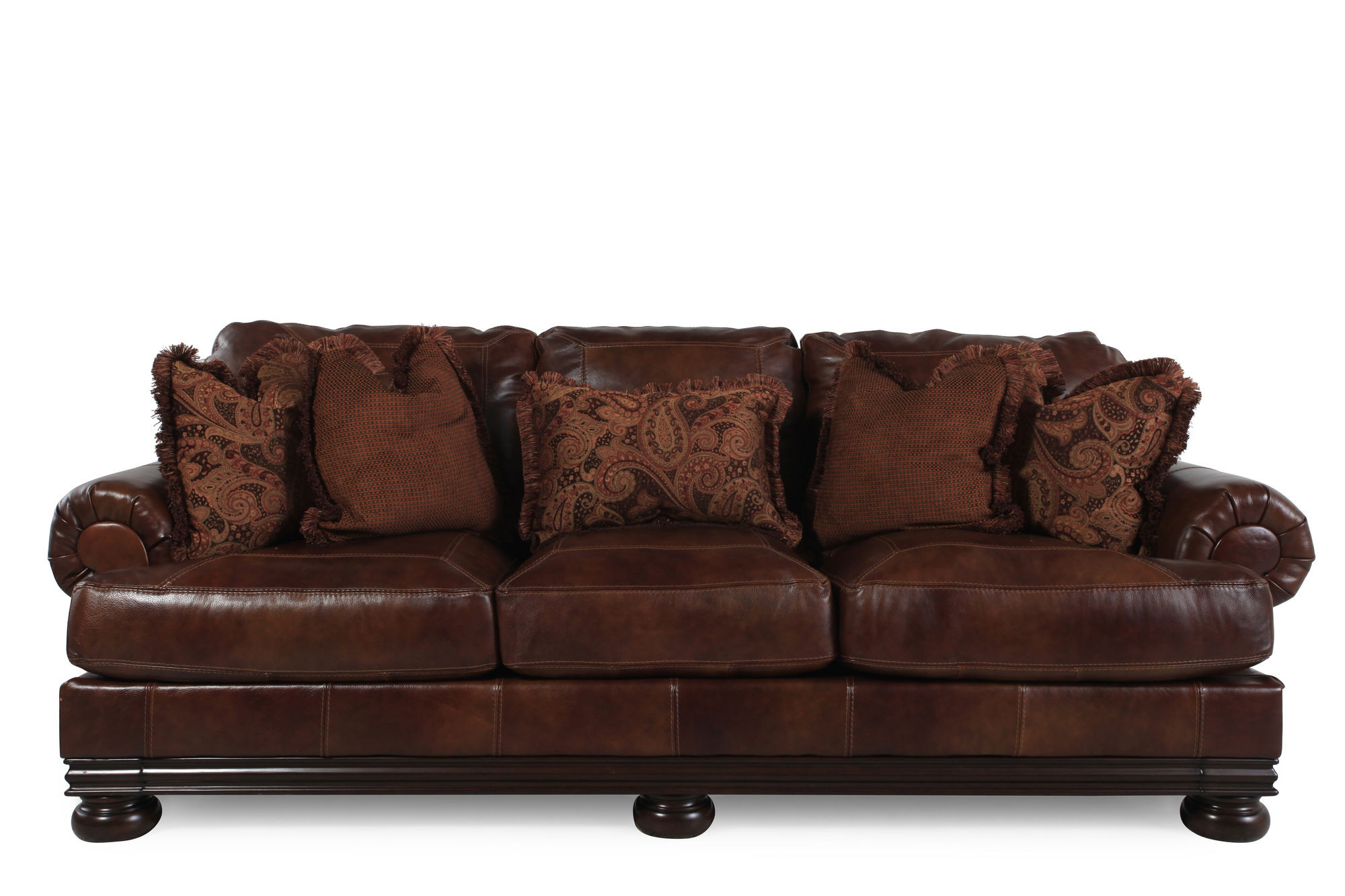Best ideas about Pillow Back Sofa
. Save or Pin Pillow Back Leather 101" Sofa in Chestnut Brown Now.