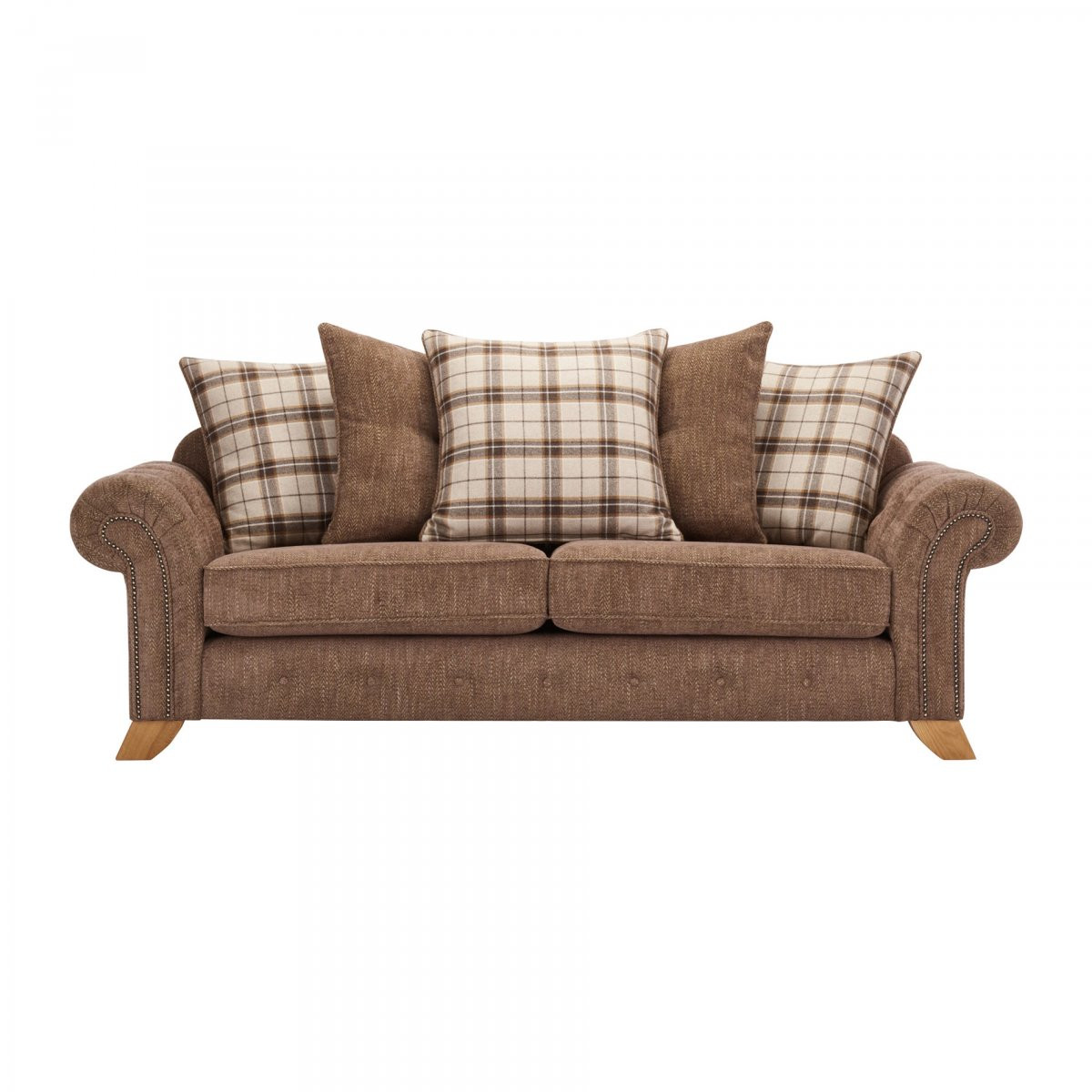 Best ideas about Pillow Back Sofa
. Save or Pin Montana 3 Seater Pillow Back Sofa in Brown Tartan Cushions Now.