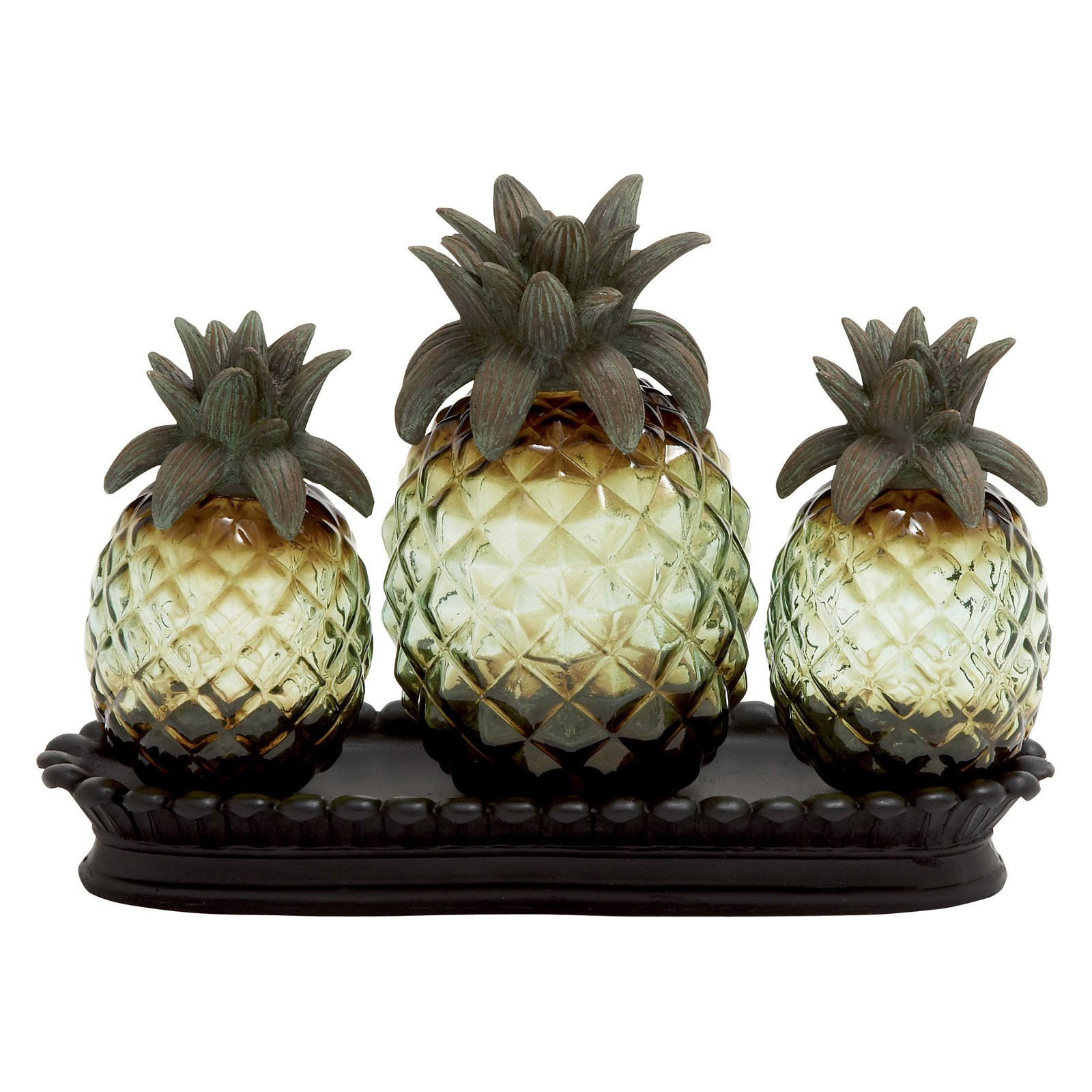 Best ideas about Pineapple Kitchen Decorations
. Save or Pin DecMode 4 Piece Polystone Glass Pineapple Tray Sculpture Now.
