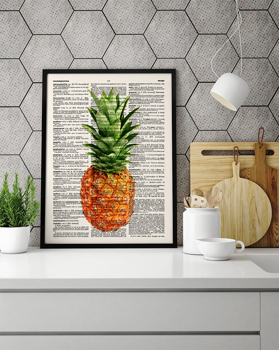 Best ideas about Pineapple Kitchen Decorations
. Save or Pin Pineapple Print Kitchen Decor Pineapple Wall decor Fruit Now.