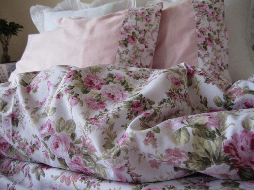 Best ideas about Pink Shabby Chic Bedding
. Save or Pin shabby chic Bedding green Pink roses floral print by Now.