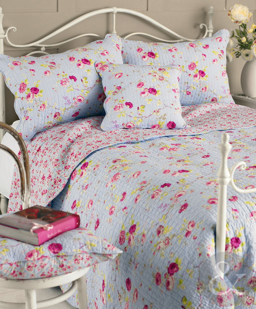 Best ideas about Pink Shabby Chic Bedding
. Save or Pin FLORAL VINTAGE COTTON BEDSPREAD Shabby Chic Quilted Blue Now.
