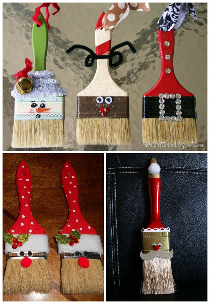 Best ideas about Pinterest DIY Christmas Crafts
. Save or Pin DIY Paint Brush Santa Ornaments Now.