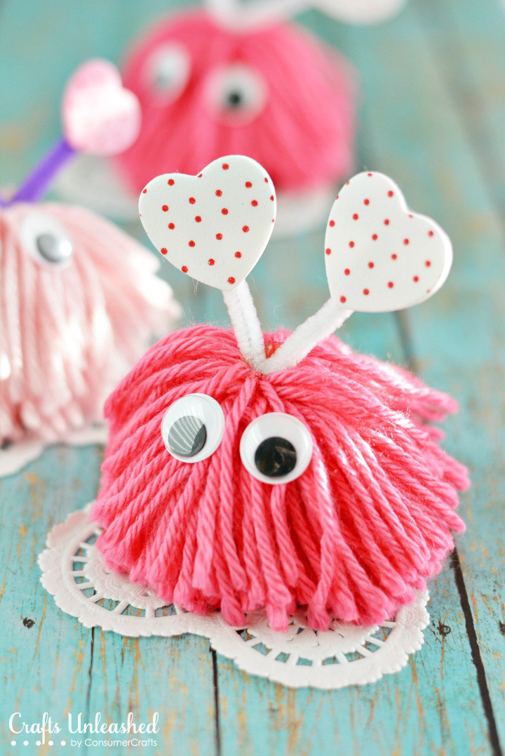 Best ideas about Pinterest Kids Crafts
. Save or Pin Valentine Craft Pom Pom Monsters Tutorial Now.