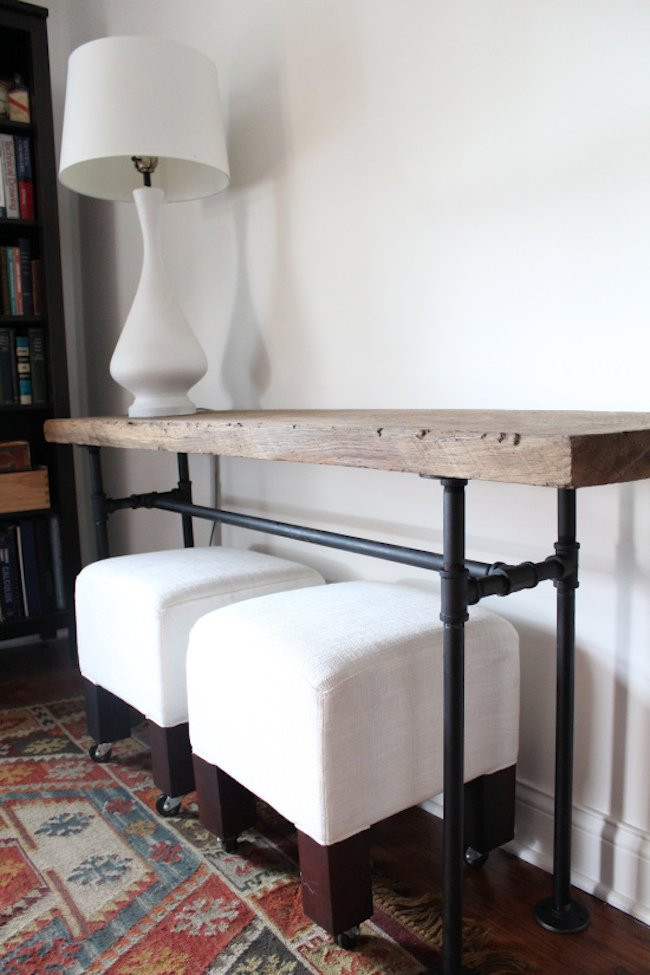 Best ideas about Pipe Table DIY
. Save or Pin DIY Plumbing Pipe Console Table Bob Vila Now.