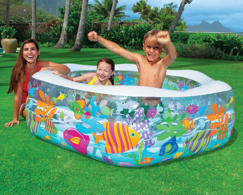 Best ideas about Plastic Baby Pool
. Save or Pin Plastic baby pool Intex Swim Center Ocean Reef Inflatable Now.