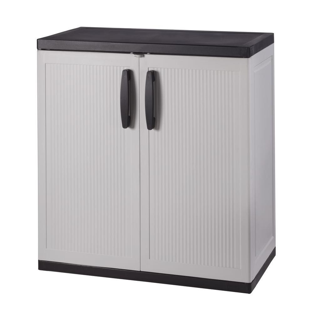 Best ideas about Plastic Storage Cabinet
. Save or Pin HDX 36 in H x 36 in W x 18 in D Plastic 2 Shelf Multi Now.
