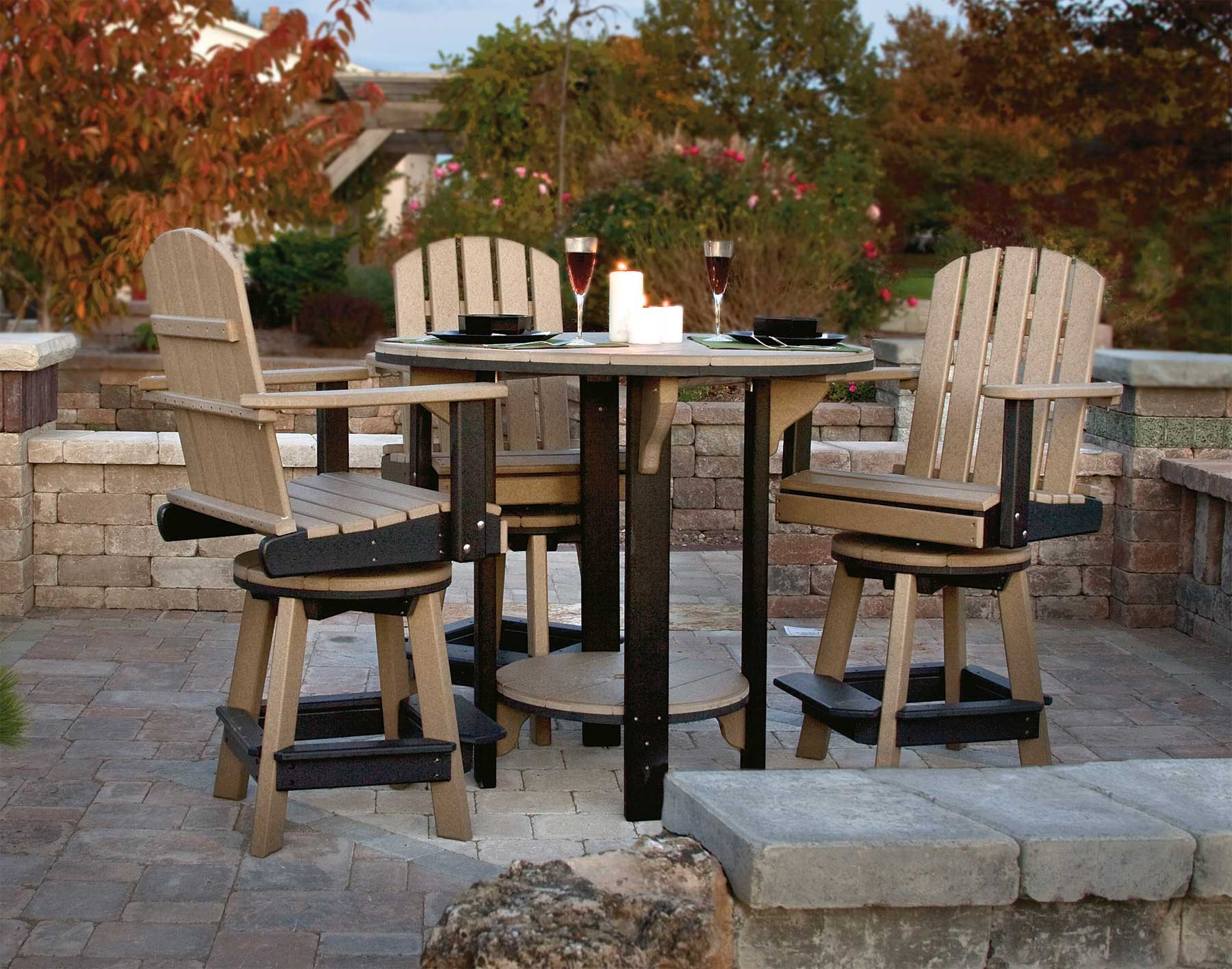 Best ideas about Poly Outdoor Furniture
. Save or Pin Poly Lumber Pub Table w 3 Balcony Swivel Chairs Now.