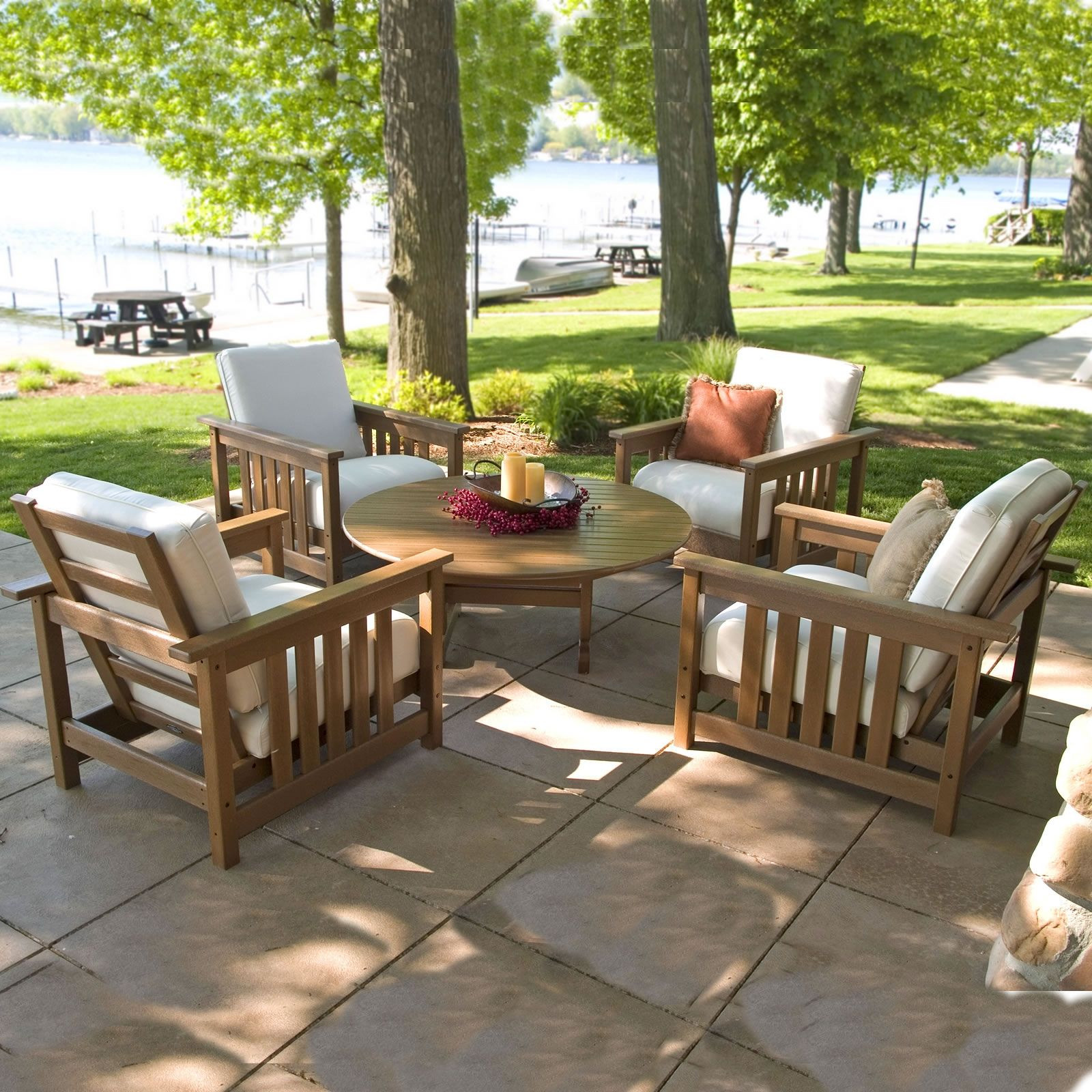 Best ideas about Poly Outdoor Furniture
. Save or Pin POLYWOOD 5 Piece Conversation Set Mission Collection Now.