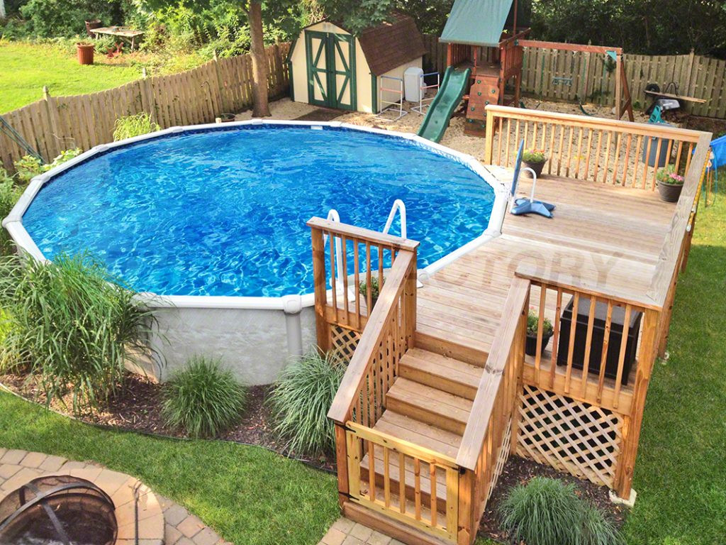 Best ideas about Pool Decks For Above Ground Pools
. Save or Pin Pool Deck Ideas Partial Deck The Pool Factory Now.