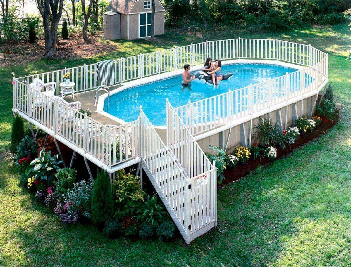 Best ideas about Pool Decks For Above Ground Pools
. Save or Pin Oval Ground Pools Now.