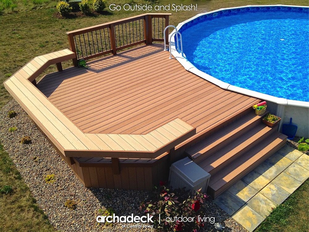 Best ideas about Pool Decks For Above Ground Pools
. Save or Pin Pool Deck around Ground Pool Des Moines Indianola Now.