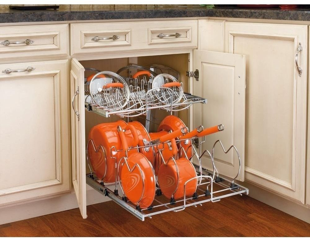 Best ideas about Pots And Pan Cabinet Organizer
. Save or Pin Kitchen Pull Out Base Cabinet Cookware Organizer Rev A Now.